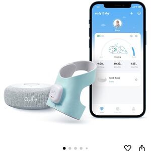 Eufy Baby Monitor with Sock Base - Blue and White
